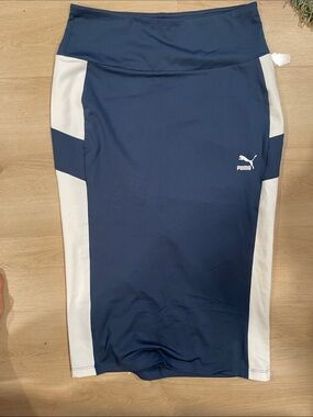 Puma Navy and White Athletic Skirt